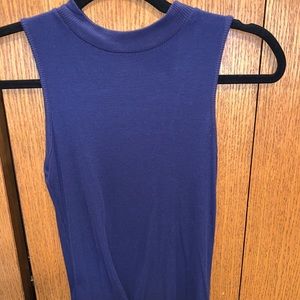 Dark Blue High Neck Tank